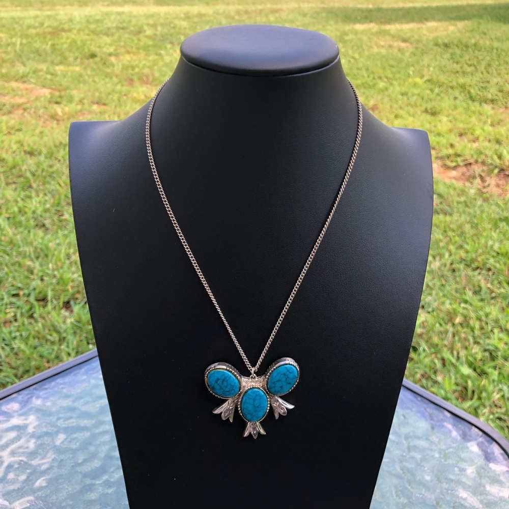 Spiderweb Turquoise Necklace
